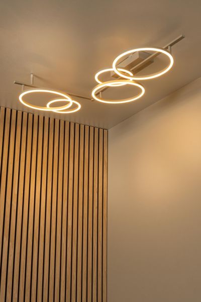 Lucide NICOLA - Flush ceiling light - LED - CCT - 1x37W 2700K/4000K - Taupe